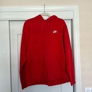 Men’s red Nike Sportswear Club Fleece Pullover. Size: XL